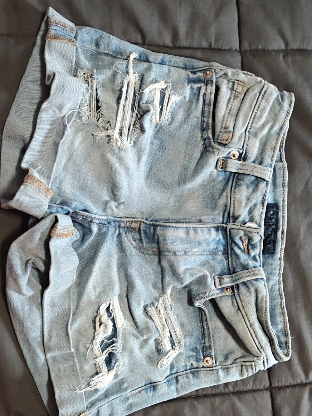 Aeropostale Light Wash High Rise Midi Jeans